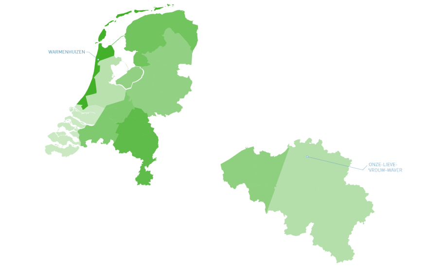 Kaart Nederland België